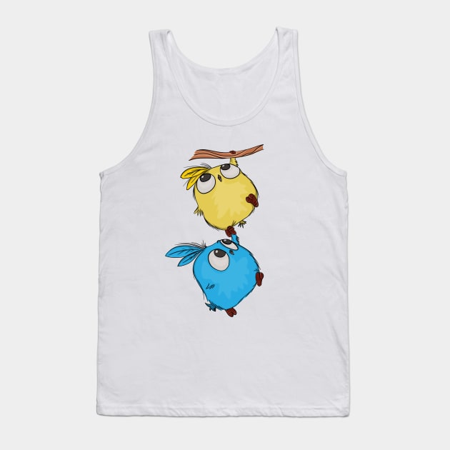 cute bird cartoon Tank Top by BINTSTUDIO